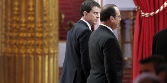 Hollande Valls sondages chute