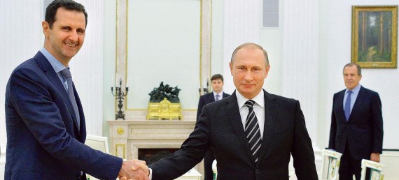 Poutine reçoit homologue syrien Assad
