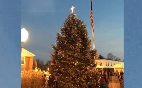 Knightstown Indiana croix sapin Noël
