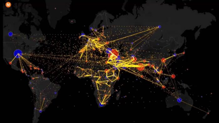 carte animée migrations mondiale photo