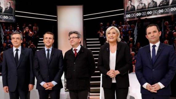 Débat Fillon Mélenchon Le Pen Hamon Macron Zéro