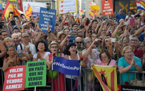 Manifestation Barcelone Espagne Soumission Islam Mondialisme Europe Centrale Révolte