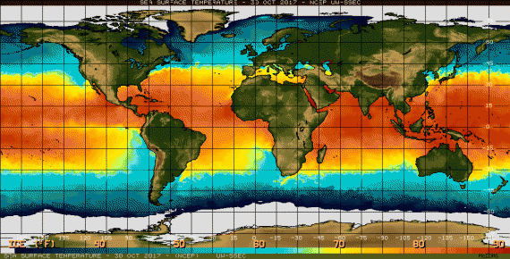 température océans baisse
