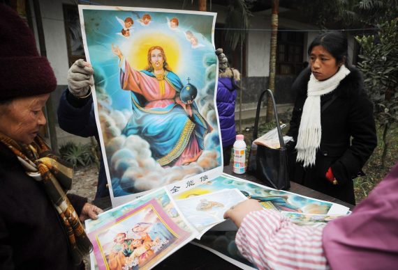 Chine chrétiens portraits Jésus Xi Jinping