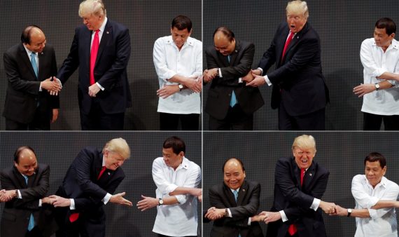 Poignée mains ratée chaîne union Donald Trump ASEAN