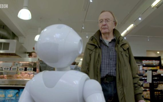 robot licencié supermarché Edimbourg
