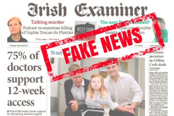 75 médecins Irlande avortement Fake news sondage bidon
