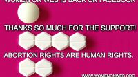Facebook pilules avortements clandestins reinformation tv rétablit page
