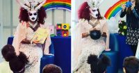 Un démon drag-queen pour les enfants de la bibliothèque publique de Michelle Obama