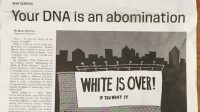 Le racisme anti-Blancs du jour : « Votre ADN est une abomination ! »
