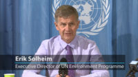 Erik Solheim du Programme de l’ONU pour l’Environnement (PNUE) prône un changement de discours sur le changement climatique