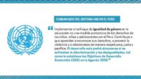 ONU proteste contre suppression idéologie genre programmes scolaires péruviens