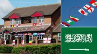 pubs britanniques drapeau Arabie saoudite coupe monde 2018 islam alcool