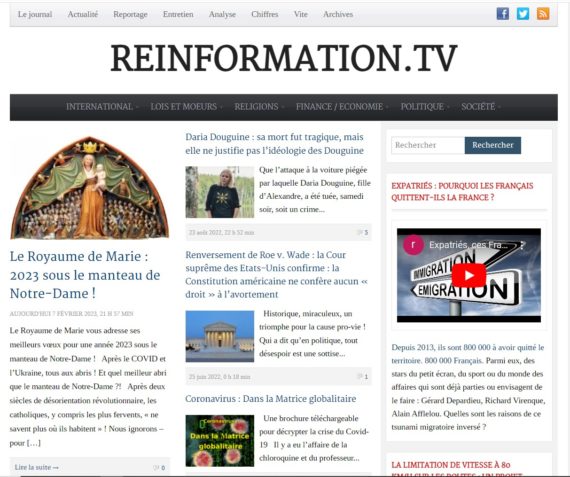 retour Reinformation.tv indépendant professionnel servir vérité
