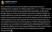 Ségolène Royal en guerre contre les minutes de silence