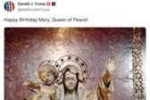 La Phrase : « Joyeux anniversaire Marie, reine de la Paix »