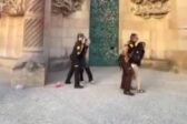 Deux écolos dégradent la Sagrada Familia