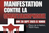 Une manifestation contre la christianophobie à Paris le 28 septembre