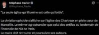 A Marseille, des tags antichrétiens sur l’église des Chartreux A Marseille, des tags antichrétiens sur l’église des Chartreux