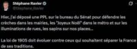 Stéphane Ravier dépose une PPL pour protéger Noël Stéphane Ravier dépose une PPL pour protéger Noël