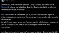 Grenay hommage terroriste Abdallah