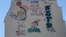 fresque Paris antifa Quentin