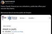 Quand France Travail publie des offres de recrutement d’imams