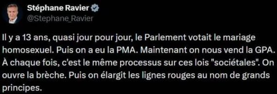 Lois sociétales Ravier cliquet