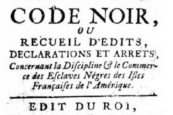 Parlement attaque Code noir