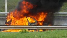 A13 voiture électrique tue