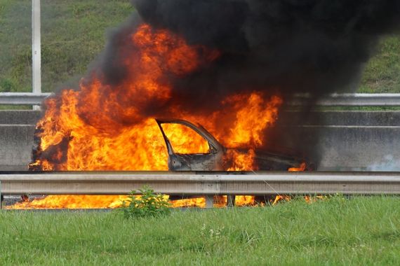 A13 voiture électrique tue